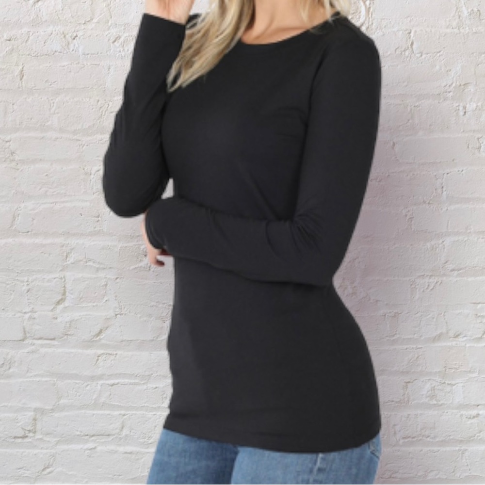 NEW Butter Soft Women’s Long Sleeve Tee Super Soft! Size Small Black